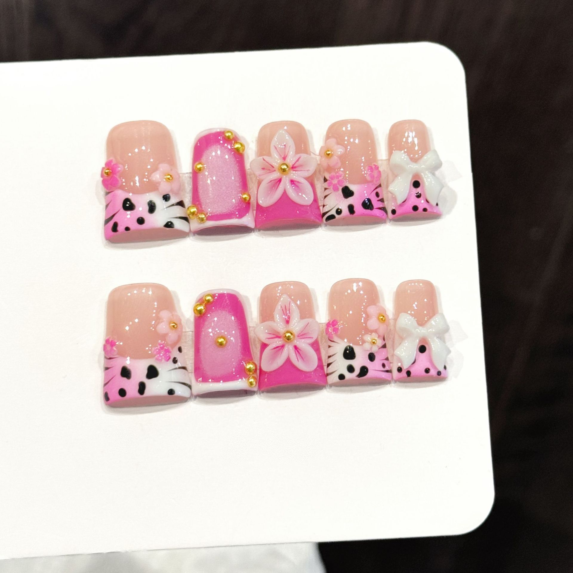 10pcs Ocean Style Fake Nails D - Nail Art French recensione e prezzo