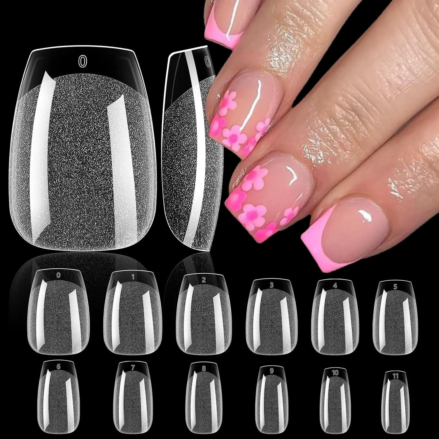 120Pcs Coffin Nail Tips, Half  - Nail Art Xl recensione e prezzo