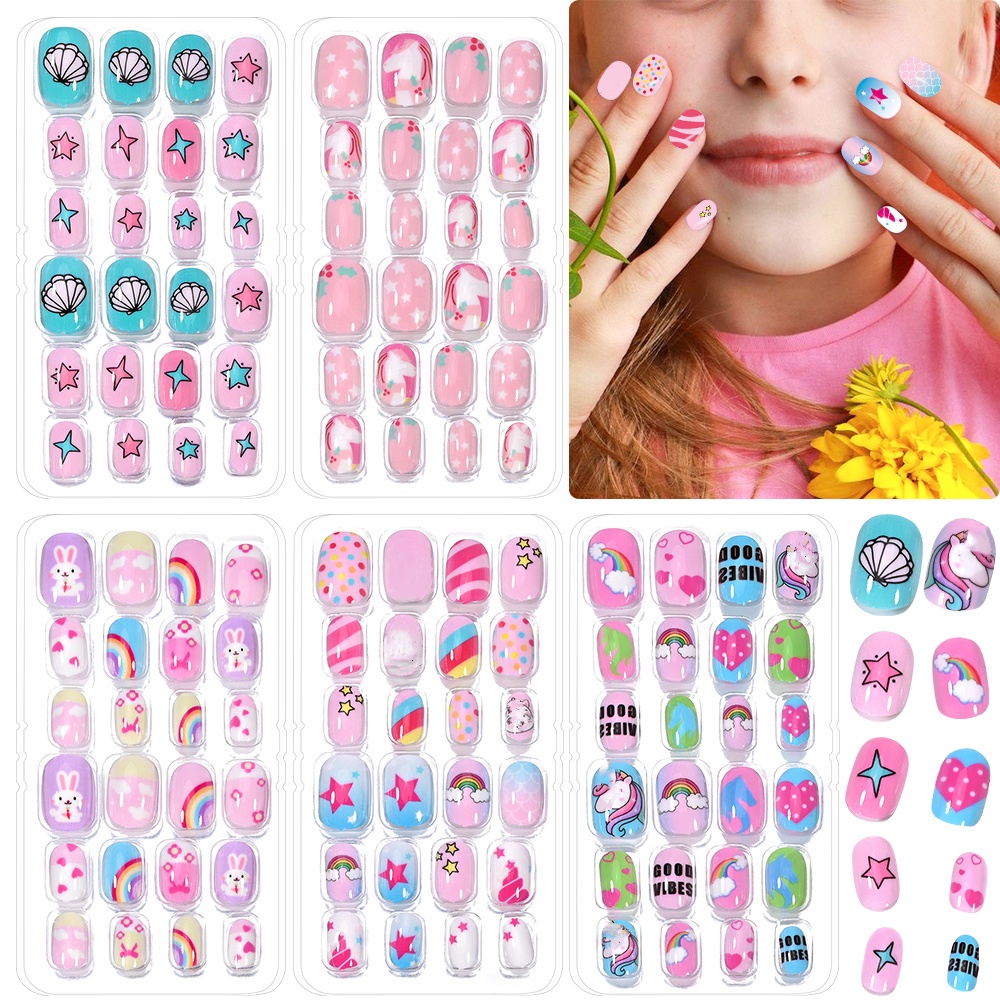 120-Piece 5-Set Candy Kids Pre - Press On Nail Set recensione e prezzo