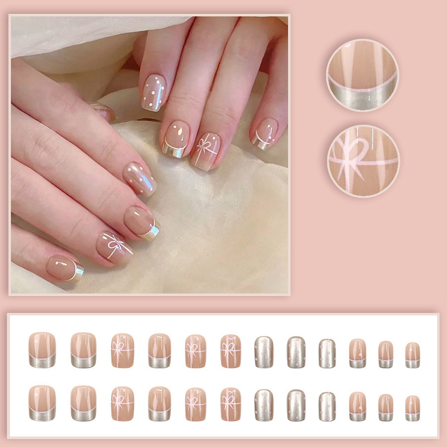 Short Square fake nails for wo - Nail Art French recensione e prezzo