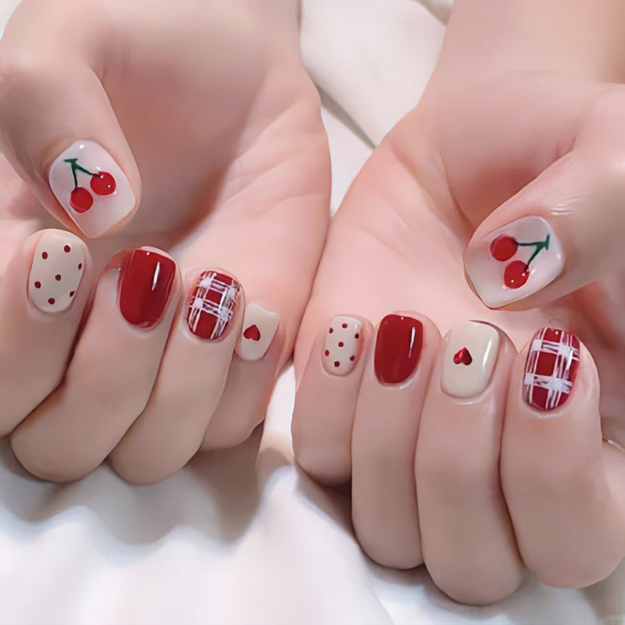 Short Square fake nails for wo - Nail Art French recensione e prezzo