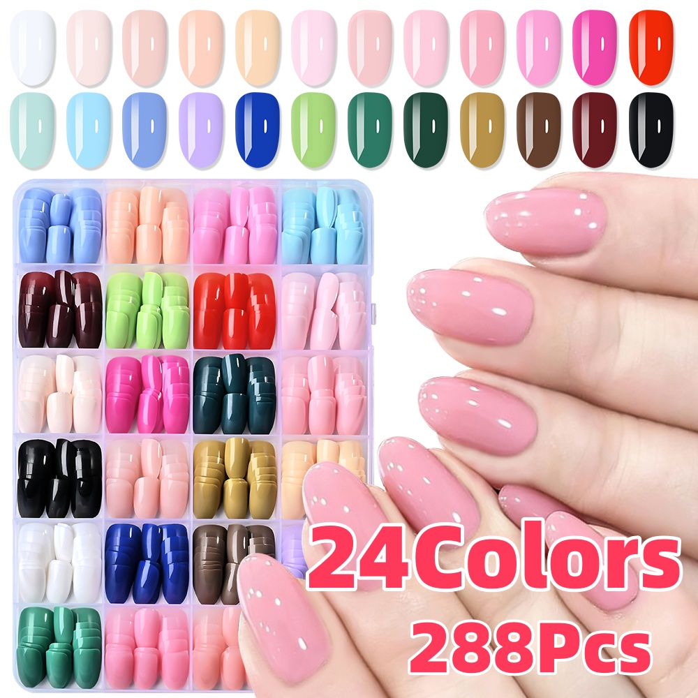 24Colors(288pcs) Colorful Shor - Nail Art Oval recensione e prezzo