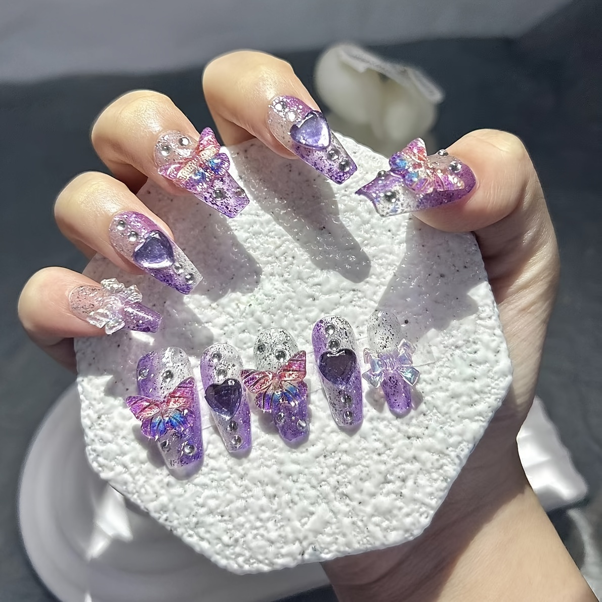 10 Pieces Purple Fantasy Butte - Nail Art Red recensione e prezzo