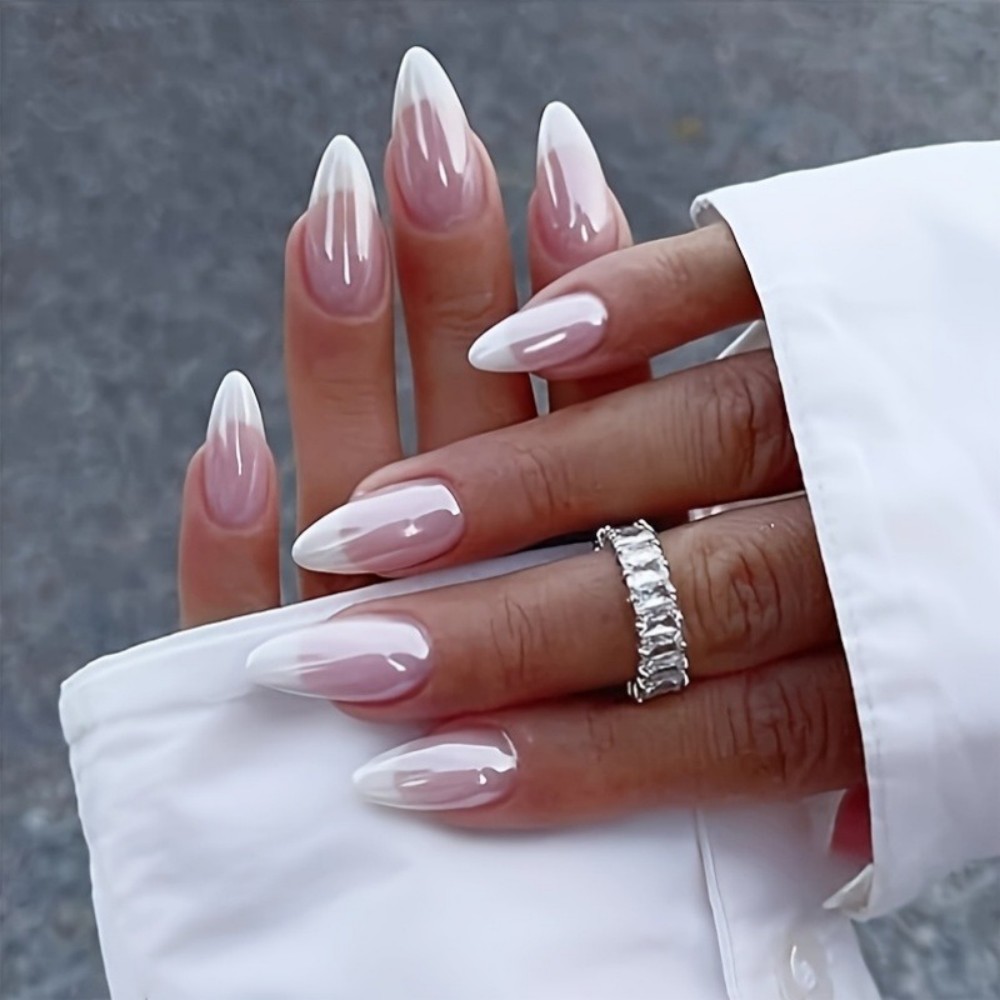24PCS Milky White Press on Nai - Press On Nail Set recensione e prezzo