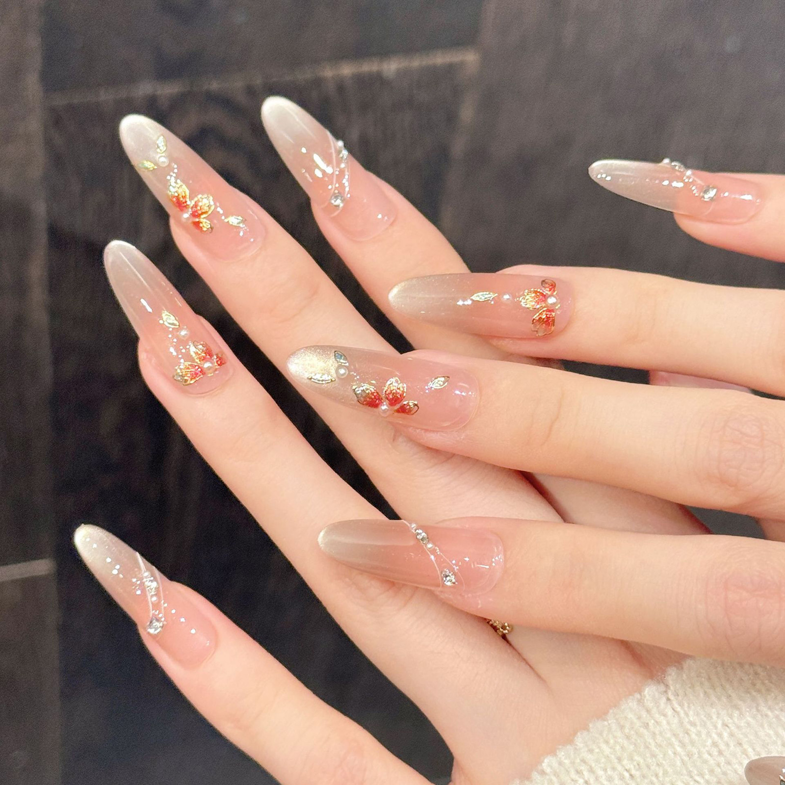 10pcs Handmade Fake Nails Pres - Nail Art Oval recensione e prezzo