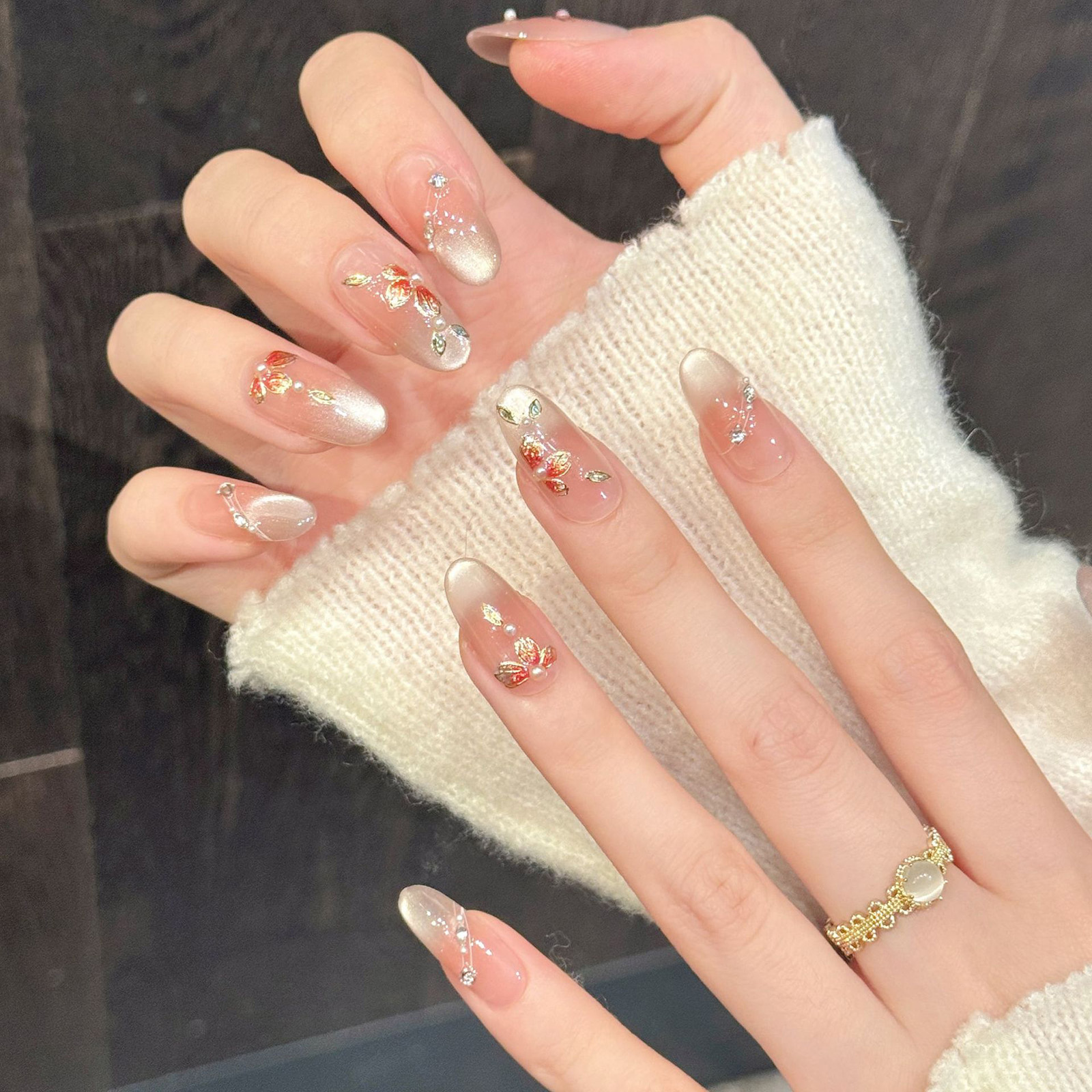10pcs Handmade Fake Nails Pres - Nail Art Oval recensione e prezzo