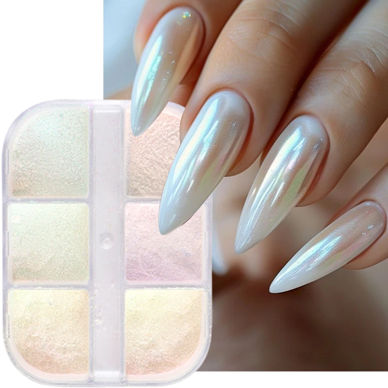 6 Grids Aurora Mirror Nails Po - Nail Glitter Chrome recensione e prezzo