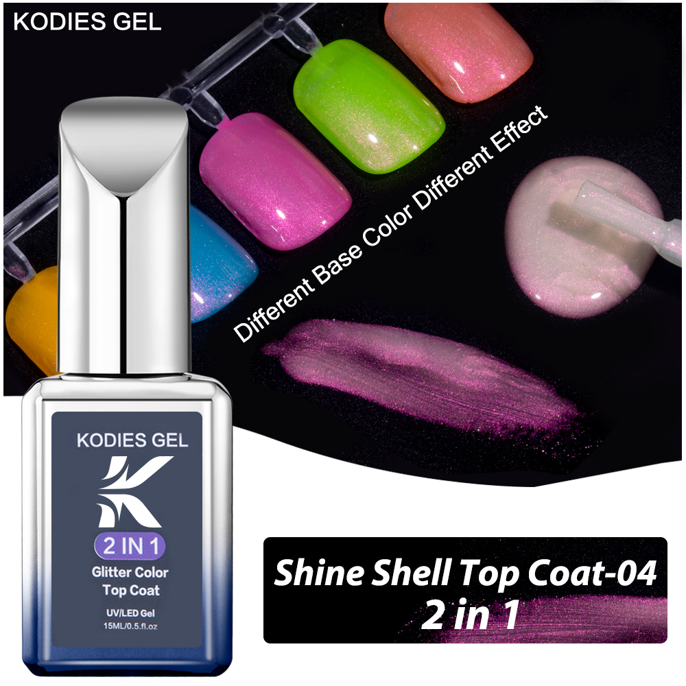 KODIES GEL Glitter Top Coat Au - Nail Glitter Chrome recensione e prezzo